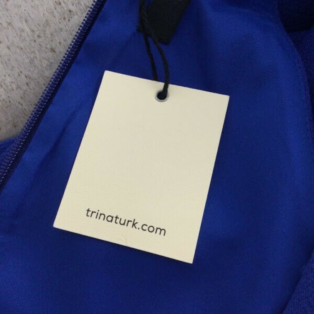 Trina by Trina Turk Royal Blue Halter Sheath Dress - Picture 7 of 12